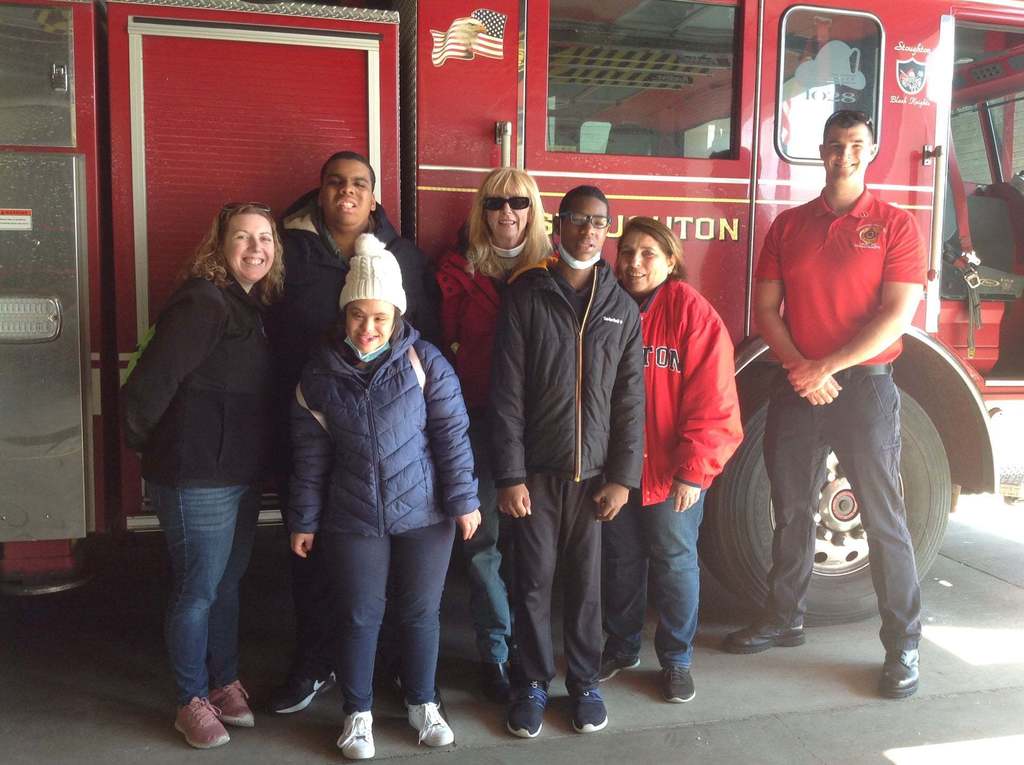 SHS TLC class tour of the Stoughton Fire station