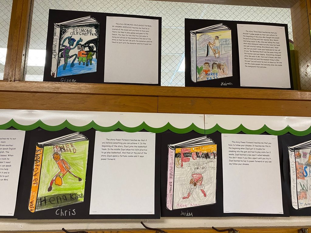  4th grade students at the Hansen School wrote about life lessons and themes found in the fiction books