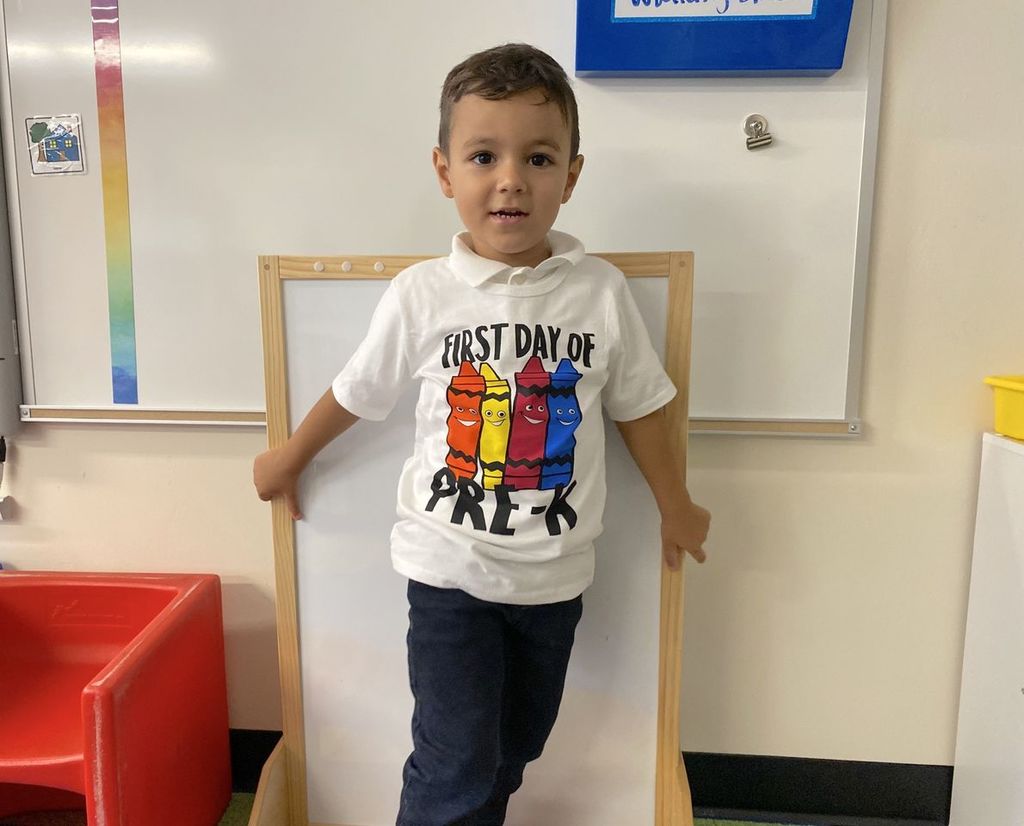 First day of preschool at the Jones Early Childhood Center