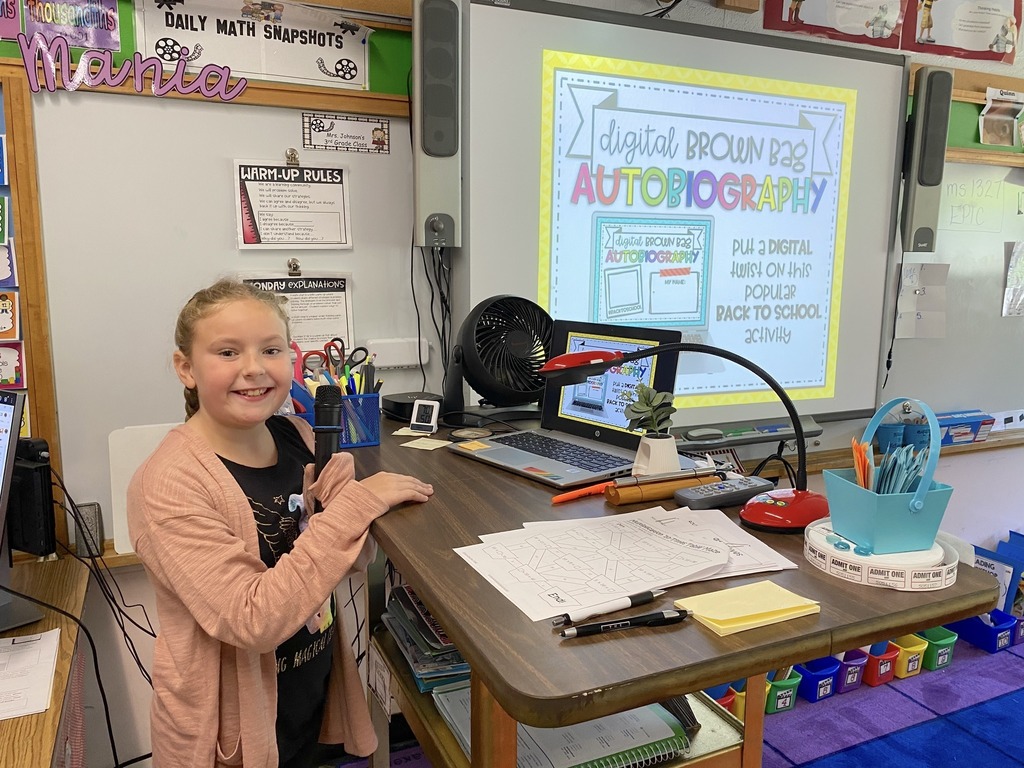 South School 3rd Grade students presenting digital autobiographies