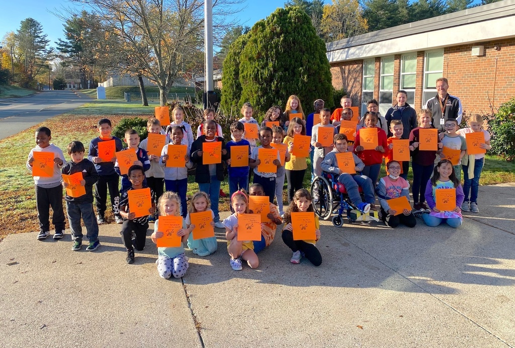 Gibbons School students receiving "Character Counts" awards