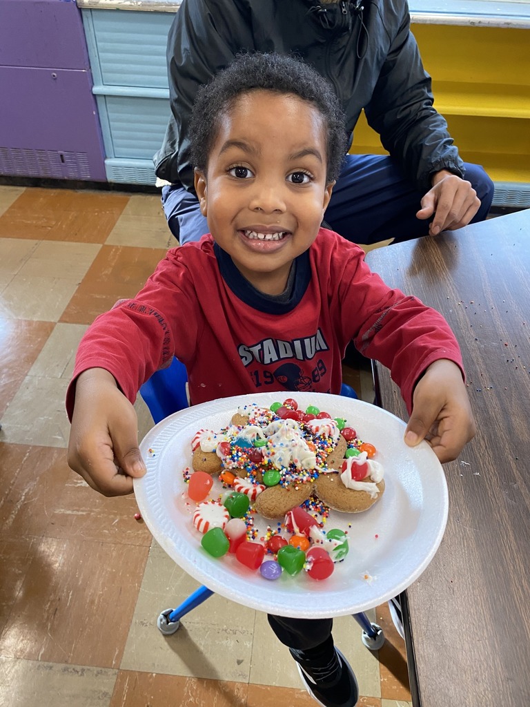 Students at the Jones Early Childhood Center enjoyed decorating gingerbread cookies!