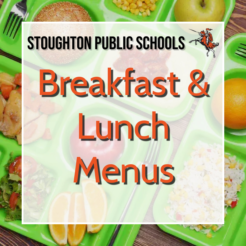 Breakfast and lunch menus for April 